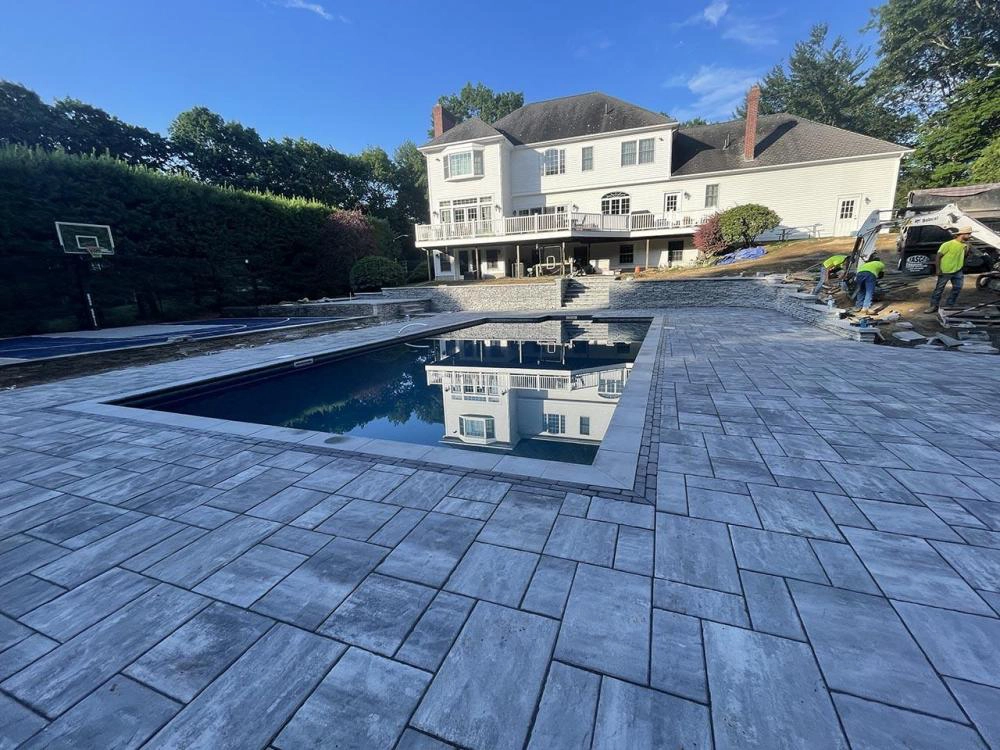 Coventry, RI finished pool view